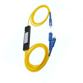 Free Shipiing 2pcs/lot SC/UPC 1X2 PLC Singlemode Fiber Optical splitterFBT Optical Coupler FTTH 1x2 PLC optical fiber sp