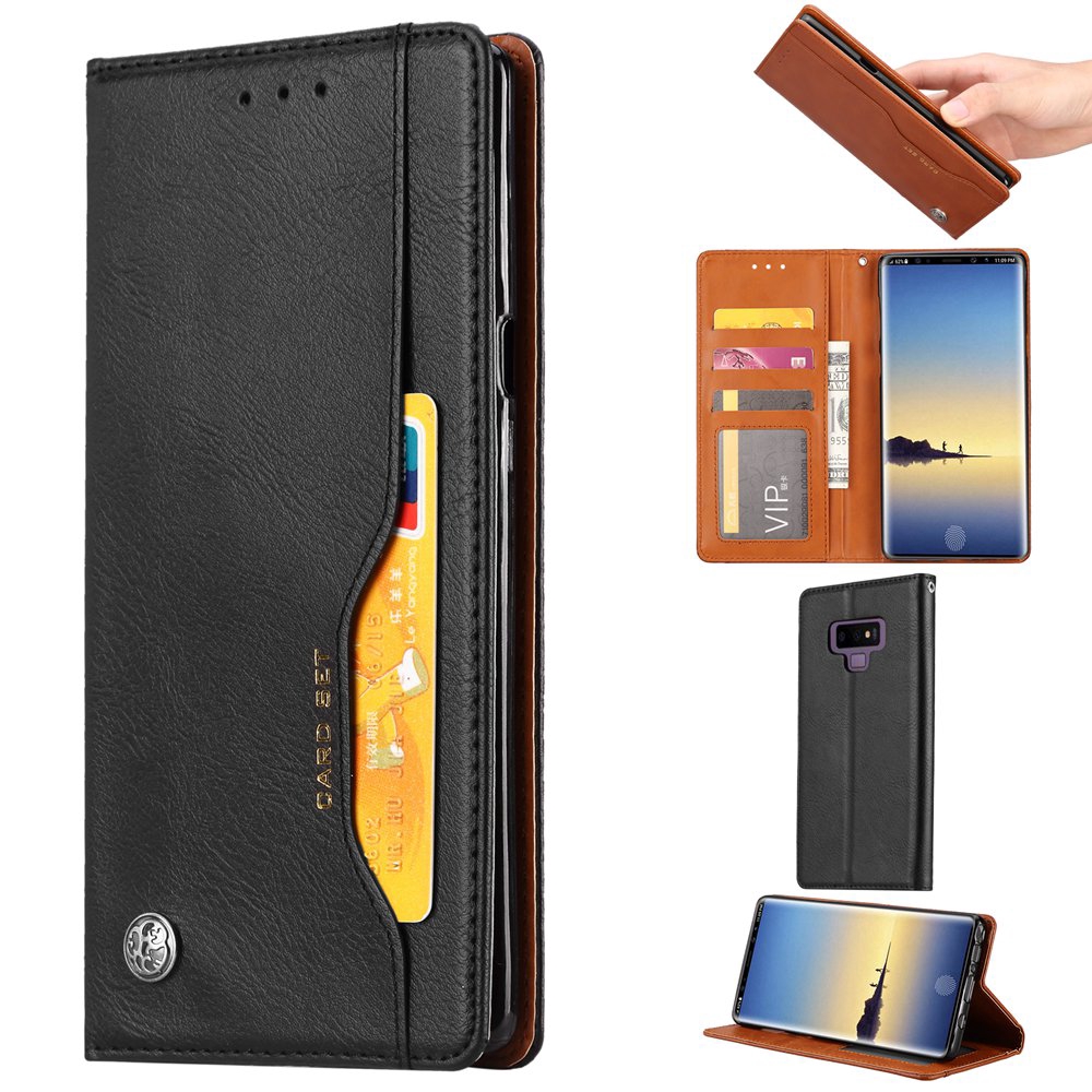 Multi-card Slot Case Samsung Galaxy Note 9 Note9 กระเป ๋ าสตางค ์ หนัง Flip Cover