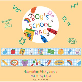 Bob’s school bag masking tape ( thetomateclub )