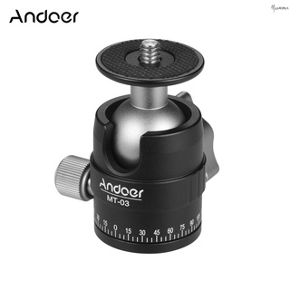 Andoer Mt-03 อุปกรณ์เสริมกล้องขาตั้งกล้อง Dslr Ildc Monopd Monopd อลูมิเนียมพร้อมหัวบอล U-Shaped Notch Max. Load 5 กิโลกรัม / 11LB