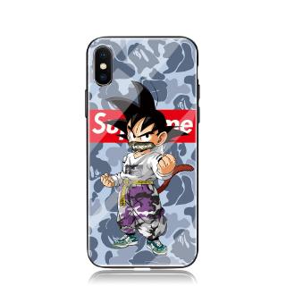 เคสโทรศัพท์มือถือกระจกนิรภัย แบบแข็ง ลายการ์ตูนดราก้อนบอล สําหรับ เคสไอโฟน Case IPhone 13 mini 14 Pro Max Xs Max Xr X 6 6S 7 8 Plus 11 12 Pro Max se2020 เคสโทรศัพท์