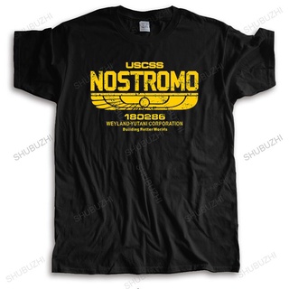 ถูกสุดๆเสื้อยืดแขนสั้นลําลอง คอกลม พิมพ์ลาย USCSS NOSTROMO สีดํา แฟชั่นฤดูร้อน สําหรับผู้ชาย และผู้หญิง วัยรุ่น