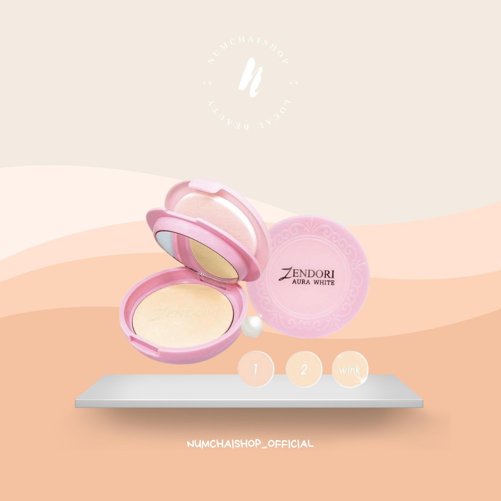 แป้งเซนโดริ ออร่า ไวท์ Zendori Aura White Foundation Powder Shopee