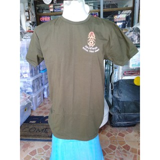 เสื้อยืดเขียว​ทหารแขนสั้นส​กรีน​กองทัพบก​เหลือ​ง​ขาว​ออริจินัล​ ORIGINAL
