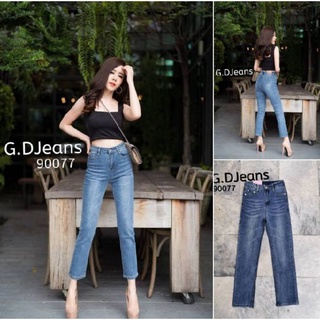 G.D.Jeans รุ่น 90077#กางเกงยีนส์ขายาวผ้ายืดทรงกระบอกเล็กทรงเรียบผ้าดีสีสวย