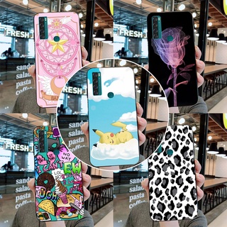 เคสโทรศัพท์มือถือซิลิโคน ลายดอกกุหลาบ สําหรับ TCL 20SE T671H TCL Plex T780H TCL 30SE 6165A 6165H TCL 305 306