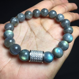 Labradorite ลาบราโดไรท์ 10 มิล รวมชาร์มเพชร (สอบถามก่อนสั่งซื้อนะคะ)
