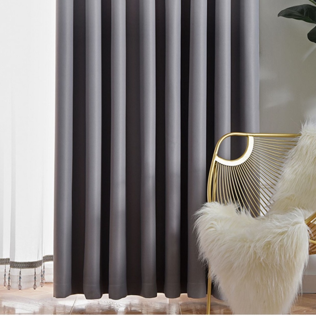 แนะนำ ผ้าม่าน ผ้าม่านกั้นห้อง ผ้าม่านประตู หน้าต่าง กันUV ทึบแสงดี (พร้อมส่งทันที ไม่ต้องรอ) แบบสำเร็จรูปห่วงตาไก่สีเงิน ราคาพิเศษ มีเก็บเงินปลายทาง