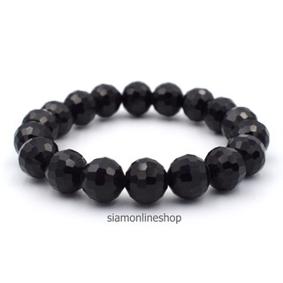 EXCLUSIVE นิลแบบเหลี่ยม ขนาด 10 มม. สร้อยข้อมือหินนำโชค by siamonlineshop