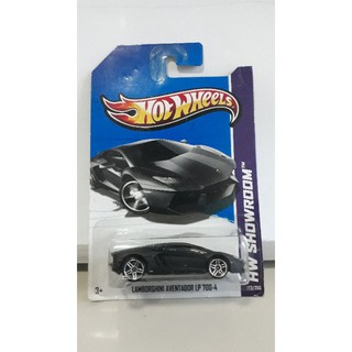 รถเหล็ก Hotwheels LAMBORGHINI AVENTADOR LP 700-4 สีดำ 2012 (ib016)