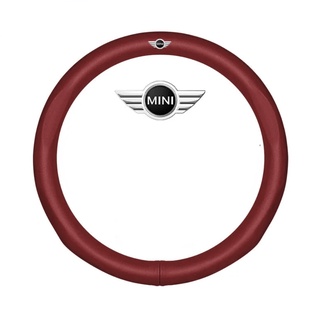 MINI Cooper Steering Wheel Cover COUNTRYMAN JCW CLUBMAN F54 F55 F56 F57 F58 F60 Leather Handle Cover