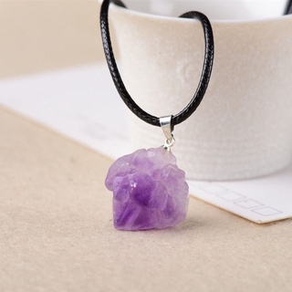 สร้อยคอจี้หินอเมทิสต์แท้ /อเมทิสต์ Amethyst สร้อยหิน สร้อยหิน สร้อยหินมงคล สร้อยคอหินแท้ สร้อยหินแท้ หินมงคล Lucky Stone