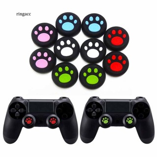 【RAC】ฝาครอบปุ่มกดจอยสติ๊ก ซิลิโคน รูปอุ้งเท้าแมว สําหรับ PS3 Xbox One/360 Game Controller 4 ชิ้น