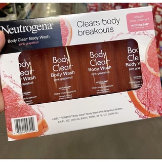 📍พร้อมส่ง📦สินค้าจากอเมริกา🇺🇸Neutrogena Body Clear Body Wash, Pink Grapefruit (8.5 fl. oz., 4 pk.)