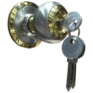 ลูกบิดทั่วไป SOLO 6800 หัวจัน POLISH BRASS/STAINLESS STEEL SOLO 6800SS/PB POLISH BRASS/STAINLESS STEEL ENTRANCE KNOB