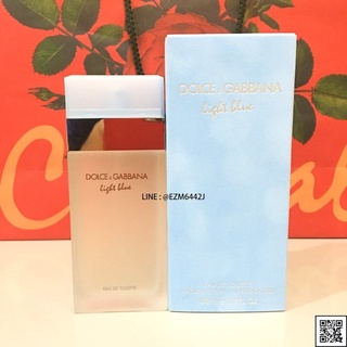 น้ำหอมแท้ DOLCE &amp; GABBANA LIGHT BLUE FOR WOMEN EAU DE TOILETTE SPRAY 100 ML ของใหม่ กล่องซีล เหมือนกับห้าง