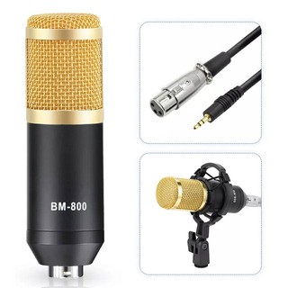 ไมโครโฟนอัดเสียงไมค์คอนเดนเซอร์CONDENSER MICROPHONE รุ่น BM-800 เครื่องขยายเสียงไมโครโฟนบันทึกเสียง