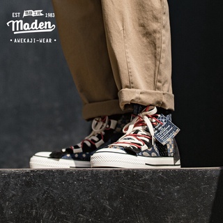 MADEN Summer 2023 New Mens Shoe Vintage High Top Canvas Shoe