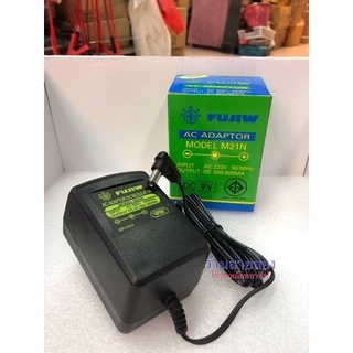 FUJIWอะแดปเตอร์9V. 800mA สำหรับเอฟเฟคกีตาร์ มีฟังชั่นกระแสร์เรียบ(AC Adaptor DC)กล่องสีเขียว