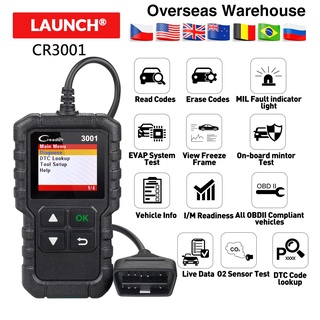 Launch X431 CR3001 เครื่องสแกนเนอร์อ่านโค้ดเครื่องยนต์ OBD2 OBDII PK CR319