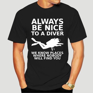 เสื้อยืดวินเทจเสื้อยืดแขนสั้น พิมพ์ลาย Always Be Nice to Diver Love Scuba Dive แฟชั่นฤดูร้อน สไตล์สตรีท สําหรับผู้ชาย 20