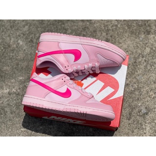 [ ของแท้ ] รองเท้า Nike Dunk Low Triple Pink (GS) ของใหม่ พร้อมส่ง ทุกขนาด