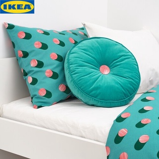 IKEA GRACIÖS กราซิเอิส หมอนอิง, กำมะหยี่/สีเทอร์ควอยซ์ ตกแต่งเตียง โซฟา หรือมุมส่วนตัวด้วยหมอนอิง เพื่อเพิ่มบรรยากาศอบอุ