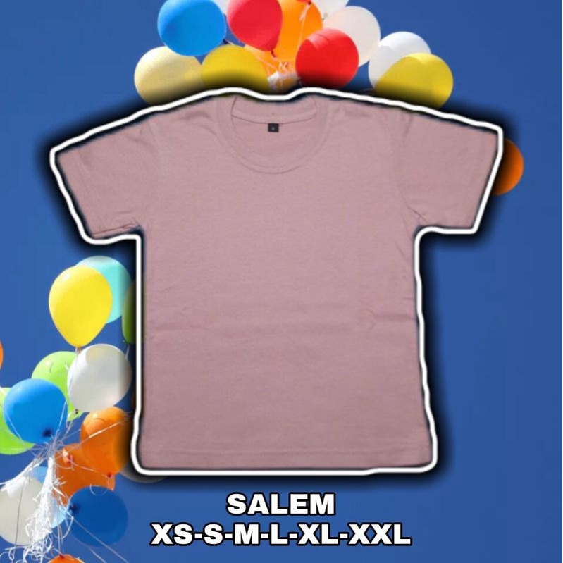 H&m KEMEJA เด็ก & 39; s เสื้อยืดสีพื้น 1-12 ปีผู้หญิงผ้าฝ้ายหวี 30 s Salem สี Unisex หนา Distro คุณภ