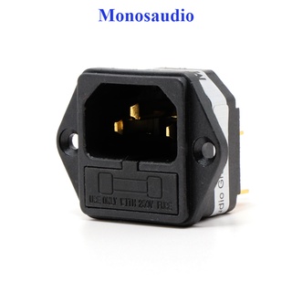 Monosaudio IF76G Fused IEC ซ็อกเก็ตเชื่อมต่อ ชุบทอง