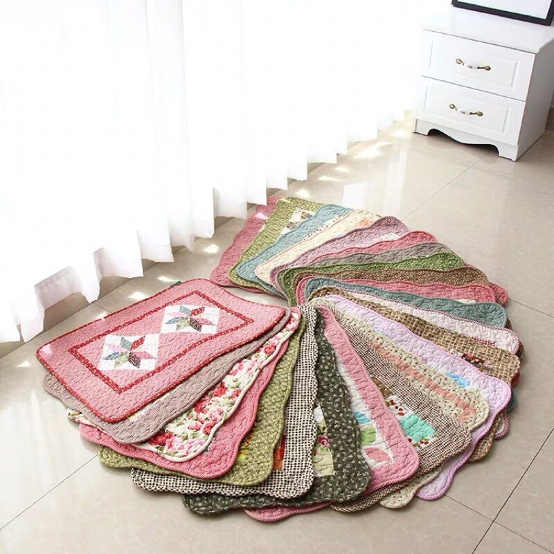 ผ้าเช็ดเท้าลายวินเทจ มีของพร้อมส่ง❤️