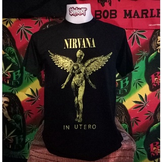 เสื้อผ้าผชLlm เสื้อยืดแขนสั้นลําลอง คอกลม พิมพ์ลายวงร็อค Nirvana คุณภาพสูง พลัสไซซ์ แฟชั่นสําหรับผู้ชายS-5XL