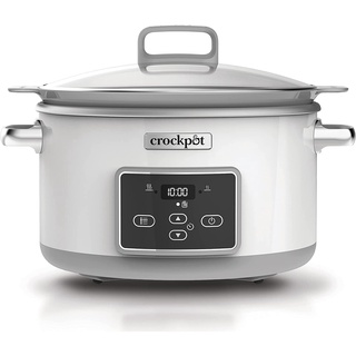 หม้อตุ๋นนำเข้า Crockpot DuraCeramic Digital Saute Slow Cooker ใช้ไฟไทย Hob-Safe Pot, Anti-Stick &amp; Easy Clean, 5L 220V UK