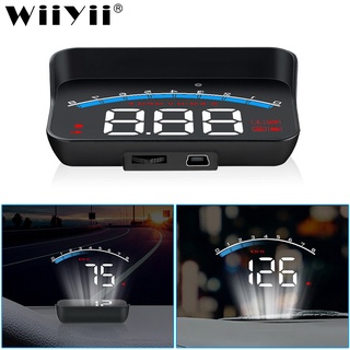 M6s HUD โปรเจคเตอร์แจ้งเตือนภัย ความเร็วสูง KM/h MPH OBD2 สําหรับรถยนต์