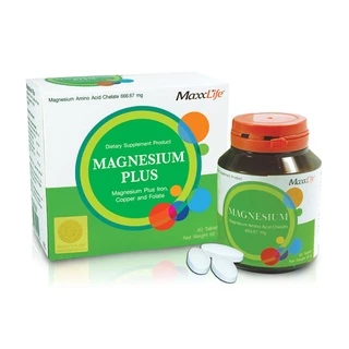 Maxxlife Magnesium Plus แมกนีเซียม บำรุงประสาท 60เม็ด [9380]
