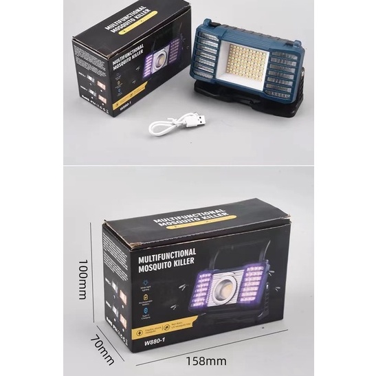 สปร์ตไลท์จับยุง สปร์ตไลท์เดินป่า ตัวจับยุงอเนกประสงค์ พกพาสะดวกตั้งโต๊ะได้ ชาร์จมือถือเเละพาวเวอร์เเบงค์ได้ - รูปที่ 7