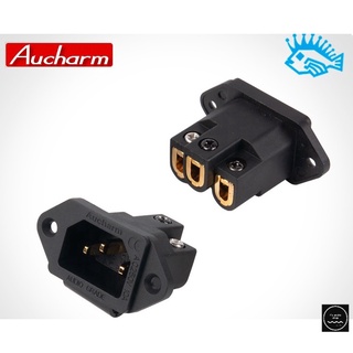 INLET iec AUCHARM Audio Grade ทองแดงแท้ แบบขันน็อต เลือกได้ 3 แบบ ชุบทอง ทองแดง โรเดียม ..