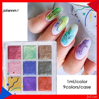 JM  Solid Nail Solid Pigment Nail Pigment Painting Watercolor Charming Dust Bright for Female