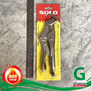 คีมล็อคคอม้า โซโล SOLO (ของแท้ 100%) No.288 ขนาด 8นิ้ว คีมหนีบ จับ ชิ้นงาน (Adjustable Locking Plier)