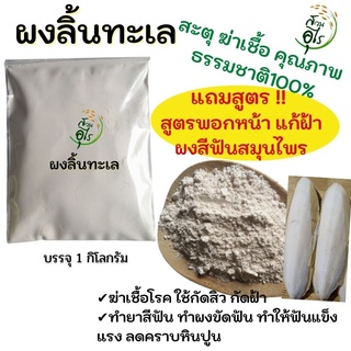 ผงลิ้นทะเล สะตุ ฆ่าเชื้อ ธรรมชาติ100% คุณภาพ บดละเอียด 1kg ปลอดภัย ไร้สารเคมี ผงกระดองปลาหมึก ลิ้นทะเล กระดองหมึก แก้ฝ้า