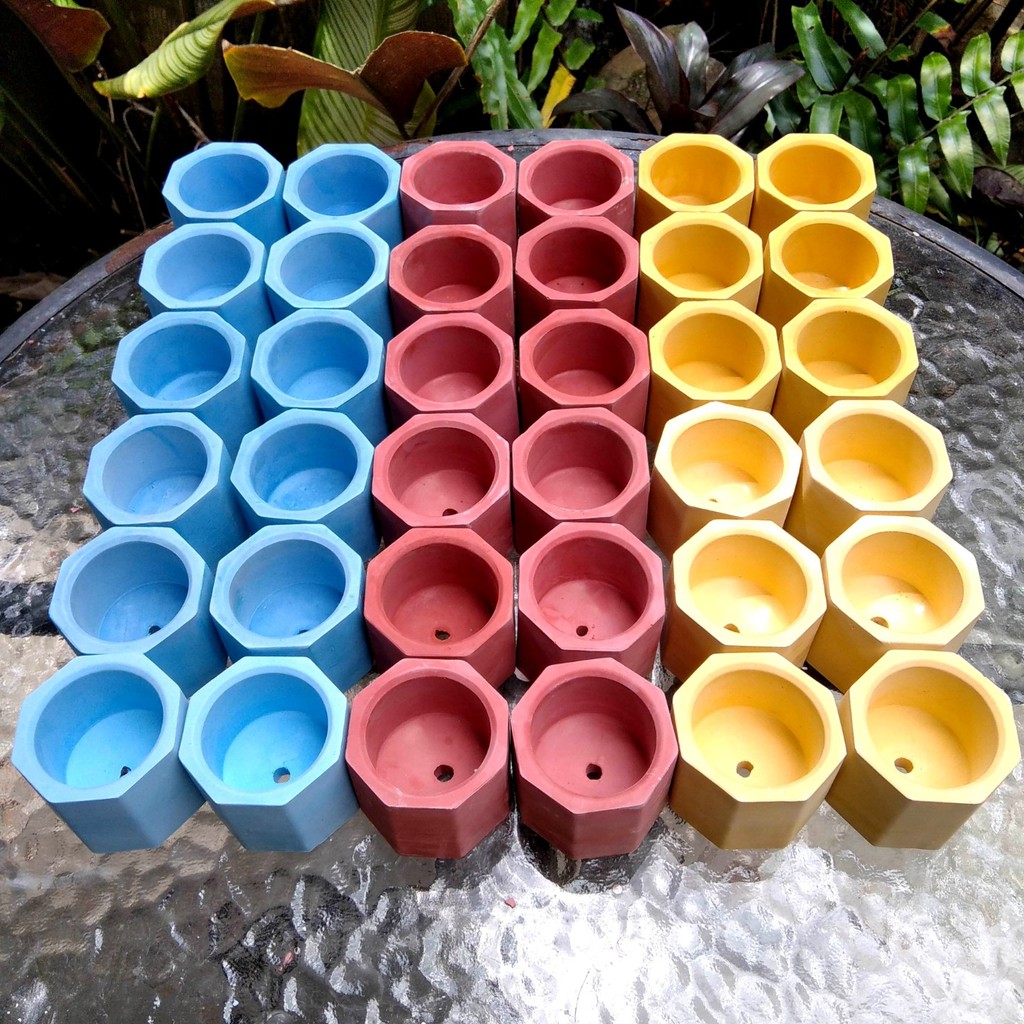 🌵🌵กระถางปูน กระถางแคคตัส (ขั้นต่ำ5ชิ้น) ซื้อ10 ชิ้นแถมฟรี 1ชิ้น