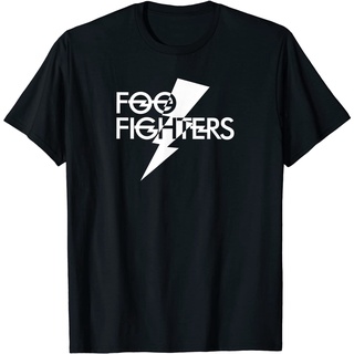 ROUNDคอลูกเรือNeckเสื้อยืด ลาย Foo Fighters สีขาว สําหรับผู้ใหญ่-4XL