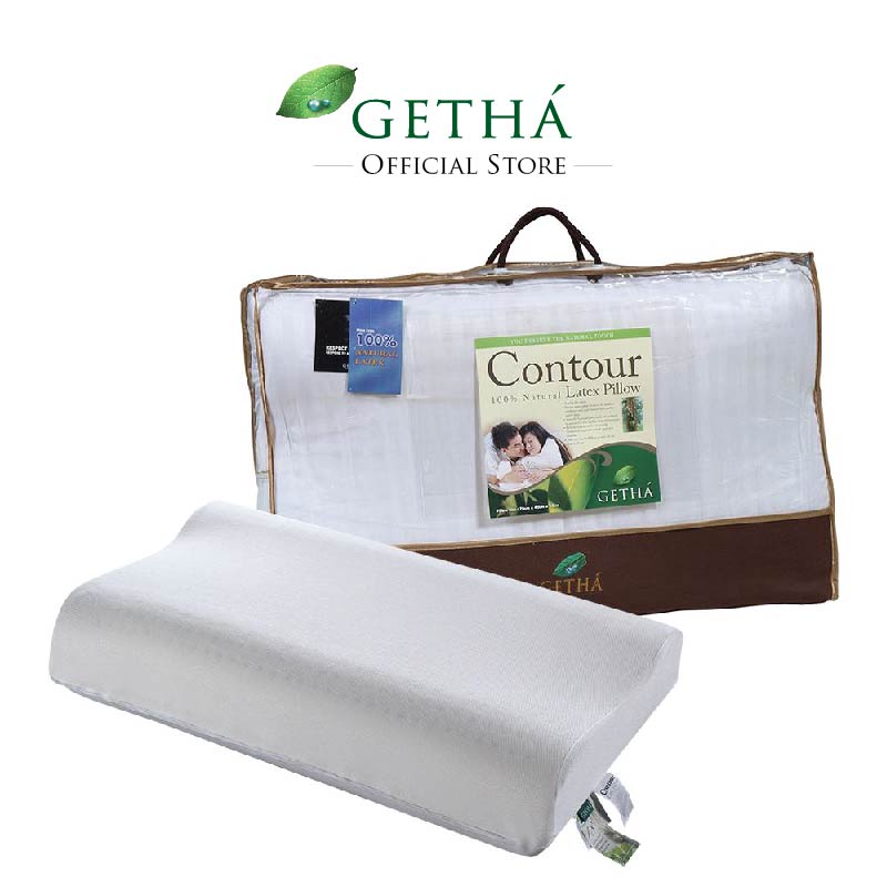 Getha หมอนรองกระดูกทับเส้นประสาท หมอนเพื่อสุขภาพ รุ่น Contour Pillow (หมอนยางพาราธรรมชาติ 100%)