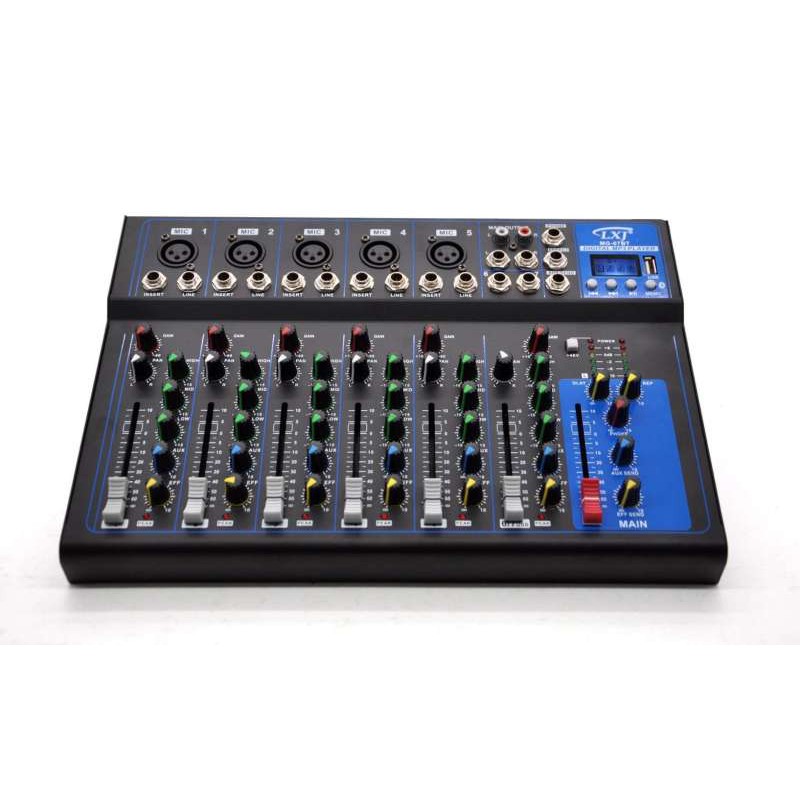 มิกซ์เซอร์ 7 แชลแนล DJ สตูดิโอ KARAOKE Live สด Gaming ควบคุมซาวด์ Sound Mixer 7-Channel รองรับบลูทูธ