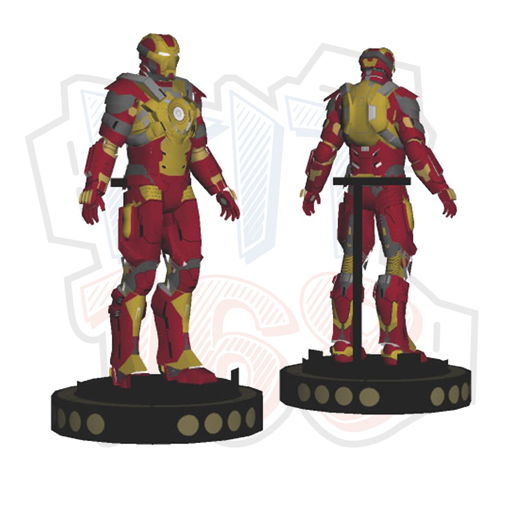 Paper Model Marvel Avengers Robot Iron Man Mark 17 - เสื ้ อกันหัวใจ