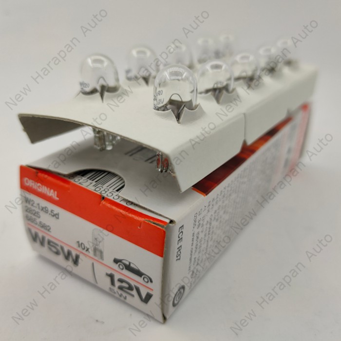 OSRAM 2825 T10 12V-5W W5W W2.1x9.5d Plug-in หลอดไฟไฟเลี้ยว City รถจักรยานยนต์รถ