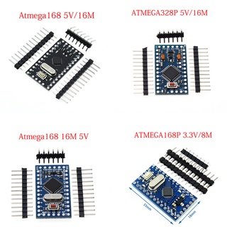 โมดูลนาโน Pro Mini 168 328 Atmega168 5V 16M ATMEGA328P-MU 328P Mini ATMEGA328 5V 16MHz สําหรับ Arduino