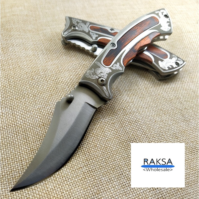 RAKSA Wholesale NB009 มีดพับ มีดพกพา มีดเดินป่า มีดสวยงาม มีดแคมป์ปิ้ง มีดพกทหาร มีดพกสวย มีดสะสม วัสดุ440C ขนาด19cm ราคา ถูกที่สุด ดีลบีเคเค แกลเลอรีภาพที่ 3