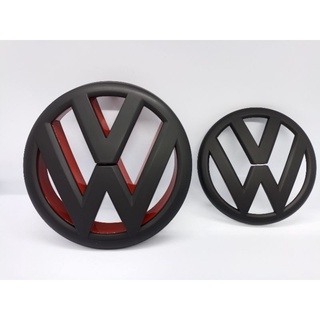 โลโก้ติดรถยนต์volkswagenโลโก้แต่งสีดำ