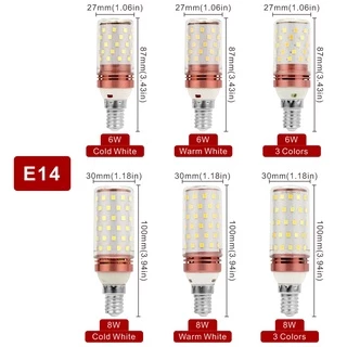 Got Liang หลอดไฟ LED 6W 8W E27 E14 60 80 ดวง SMD2835 220V ความสว่างสูง สําหรับตกแต่งบ้าน
