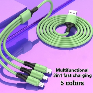 3 In 1 สายชาร์จ Usb มัลติฟังก์ชั่นสําหรับ Android Apple Type-C